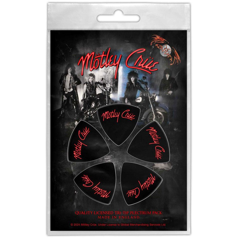 Motley Crue - Logo Plectrum - Zwart/Rood
